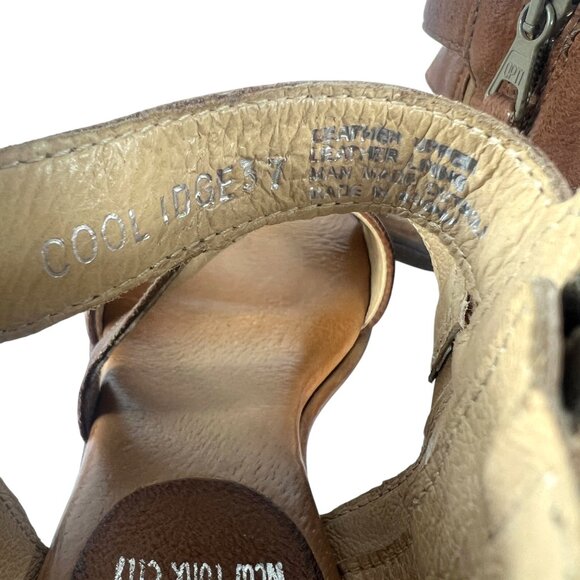 Miz Mooz Coolidge Heeled Leather Sandasl in Brandy Brown Size US 6 ½ or 7 EU 37 - Picture 5 of 12